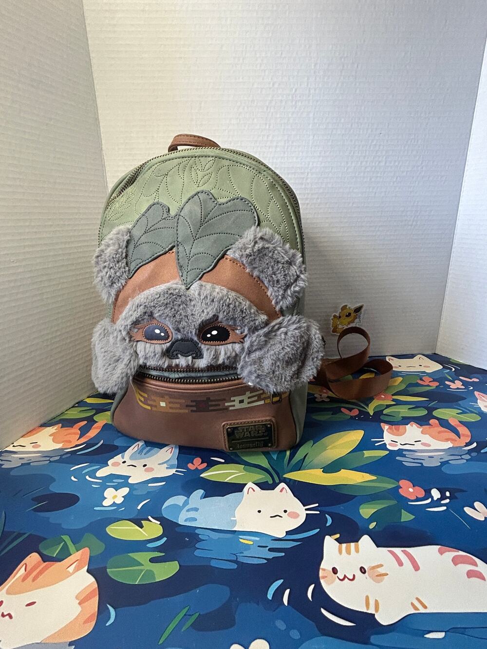 Disney Loungefly Star Wars Ewok Suede Mini Backpack